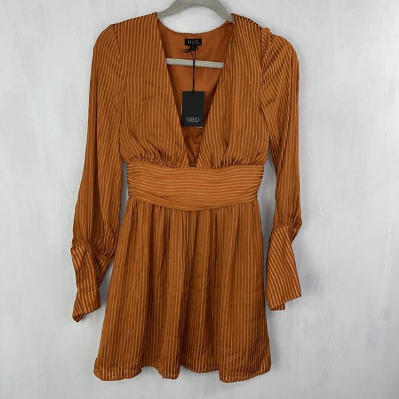 NBD Cara Mini Dress in Copper - Picture 2 of 4